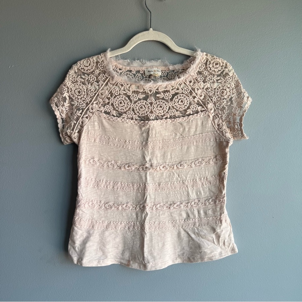 Pink Anthropologie Meadow Rue Top